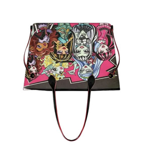 Bolso Tote de PU con Estampado de Dibujos Animados de Monster High, Bolso de Mano Informal de Gran Capacidad con Dos Asas y Parte Superior Abierta para Uso Diario de Niñas - Product Image 4