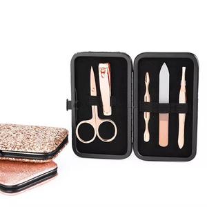Luxurious 5 in 1 Stainless Steel <b>Nail</b> Kit Portable Manicure <b>Set</b> with Case for Adult - Product Image 2
