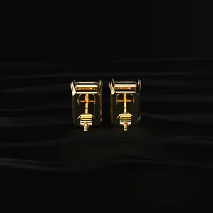 <b>Emerald</b> Shape Diamond <b>Stud</b> <b>Earrings</b> Aesthetic Diamond <b>Earrings</b> Trendy Ear <b>Studs</b> Diamond <b>Earrings</b> for Women from Indian Supplier - Product Image 5