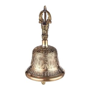 Campana de Mano de Latón, Campana Tradicional de Templo, Campana Escolar Vintage, Campana Decorativa de Oración para el Hogar, Oficina, Recepción - Product Image 1
