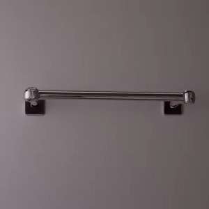 Porte-serviettes mural en métal à un seul niveau, résistant à la rouille, support de rangement minimaliste pour salle de bain - Product Image 3
