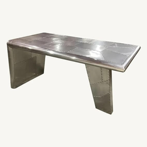 โต๊ะทำงานอลูมิเนียมแบบปรับแต่งได้สำหรับบ้าน สำนักงาน โรงแรม รุ่น Aviator Aircraft Wing - Product Image 3