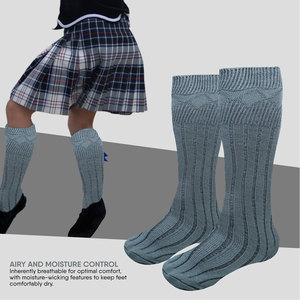 Kilt Hose for men, Traditional Scottish Socks for Kilts, Ribbed Design, Pull Up To Cuff Over Your Hose Flashes - Product Image 2