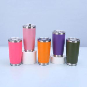 Wholesale 20oz Powder Coated Double Wall Stainless Steel <b>Insulated</b> Travel Coffee Car Tumbler Cups <b>Mug</b> With Custom logo - Product Image 4