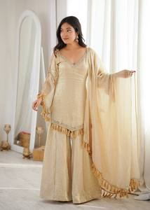 New Designer Doremon Crush Women's Salwar Kameez Set Real Mirror Work Lace Border <b>Top</b> Bottom Dupatta-Party Style All Seasons - Product Image 2