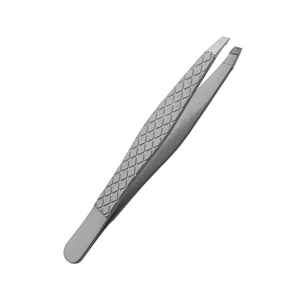 Pinzas de depilar inclinadas Diamond Grip al por mayor para cejas, pinzas de acero inoxidable con mango cómodo tipo alicates - Product Image 5