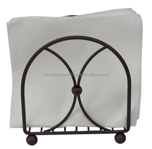 Black Coated Metal Napkin/Tissue Holder Wholesale <b>Kitchen</b> Supplies Iron Wire Customized Creative Tissue Stand <b>Decoration</b> <b>Item</b> - Product Image 1