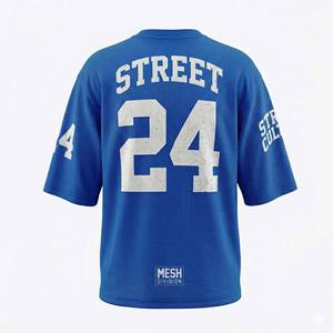 Camiseta de Fútbol Azul de Malla con Número 24, Estampado Sublimado, Cuello Redondo, Manga Corta, Unisex, Ropa Deportiva para Adultos - Product Image 2