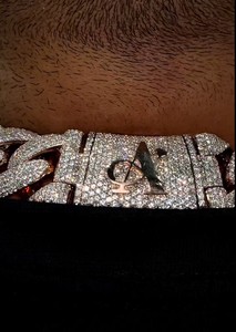 Cadena Cubana de Plata 925 con Incrustaciones de Moissanita de 20 mm y 4 Filas, Joyería Hip Hop de Alta Calidad para Hombre, Cadena Cubana con Certificado GRA - Product Image 2