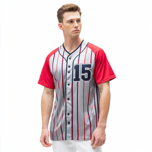 Camisetas de Béisbol con Logotipo Personalizado a Precio de Fábrica, Impresión por Sublimación, Ropa Deportiva Profesional para Hombre - Product Image 1