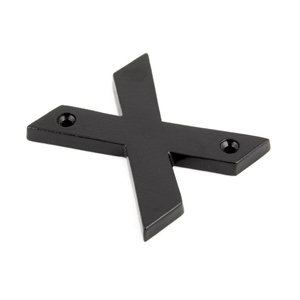 Letras del Alfabeto de Hierro Fundido Negro Resistentes, Letras Metálicas Rústicas para Letreros de Casa, Letra X para Montar en la Pared, para Exteriores, para Puerta, Dirección - Product Image 1