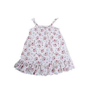 Vendita calda estate 100% poliestere a buon mercato senza maniche dolce floreale stampato per bambini casual abito sottoveste per le ragazze - Product Image 1
