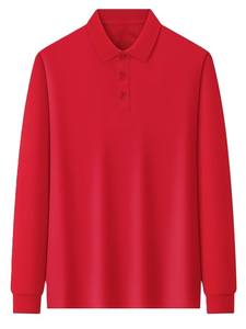 Camisas Polo de Algodón Personalizadas OEM, Manga Larga, Uniformes de Trabajo para Grupos, Impresión de Logotipo, Camisa Polo de Trabajo de Manga Larga de Algodón para Otoño e Invierno - Product Image 3