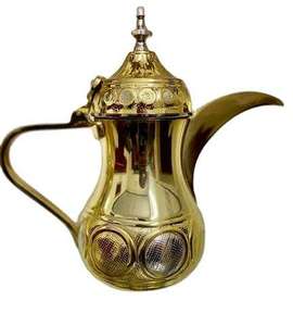 Tetera árabe Dallah para bodas, uso en mesas de hotel, para calentar leche y té, tetera Dallah con acabado en cobre antiguo. - Product Image 4