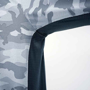 Sweat à capuche camouflage tendance pour homme, idéal pour la pêche en extérieur, séchage rapide, protection UPF 50, en polyester, manches longues, logo frontal - Product Image 3