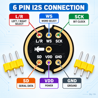 Module de microphone omnidirectionnel MEMS INMP441, capteur audio numérique I2S, faible consommation 61dBA pour projets ESP32 DSP MCU