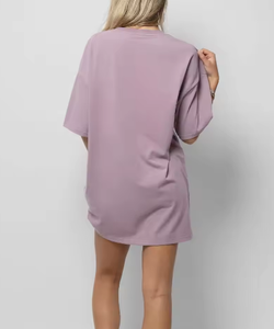 Vestido Camiseta Informal de Alta Calidad para Mujer, Venta al por Mayor, Estampado o Liso, Vestido Camiseta Largo de Verano para Mujer - Product Image 3