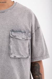 เสื้อยืดคอกลมทรงหลวมโอเวอร์ไซส์ แขนสั้น ผ้าฝ้าย สำหรับผู้ชาย สไตล์สตรีทแวร์ พรีเมียม ขายส่ง - Product Image 2
