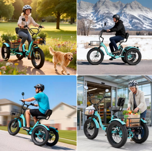 MEILLEURE OFFRE 4 NOUVEAUX vélos pliants 750W 48V avec paniers avant et arrière pour hommes, femmes et seniors - Product Image 5