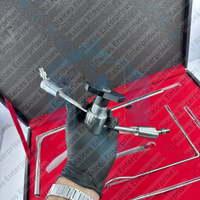 Rétracteur hépatique laparoscopique Martin Arm Nathanson Set, manuel, pour chirurgie générale, réutilisable, complet avec boîte en bois