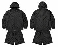 Ensemble veste coupe-vent et short en nylon premium pour homme, léger, séchage rapide, vêtements de sport d'extérieur, coupe contemporaine, personnalisable
