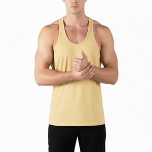 Men's Cotton Knitted Y Back <b>Stringer</b> Tank Top Muscle Fit Bodybuilding Sleeveless Gym <b>Vest</b> Breathable Fabric Gym Tanktop - Product Image 5