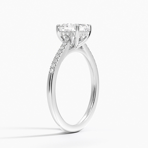 BOJ <b>Ring</b> 0110 Asscher Cut 925 Silver Lissome Half Prong Setting Solitaire <b>Diamond</b> <b>Ring</b> 2ct D Color VVS1 Moissanite GRA Certified - Product Image 2