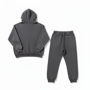 Wholesale Custom Zip up <b>Tracksuit</b> 100% Cotton Casual Running Sweatsuit <b>Tracksuits</b> Set for Men - Product Image 5