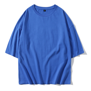 High Quality Solid Color Blanks Cotton Custom Printed Front Plus Size Round Neck Short Sleeve T-Shirt Breathable - Product Image 5