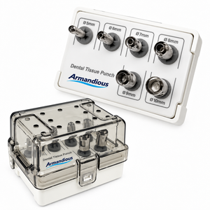 6 pièces de trephines chirurgicales manuelles pour implants dentaires, perforateurs tissulaires en acier inoxydable, outils ergonomiques pour greffe osseuse - Product Image 6