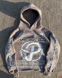 Vente en gros Sweat à capuche essentiel pour homme personnalisé 100% Coton French Terry, entièrement zippé, coupe ample, infroissable, uni, hiver, coupe longue et structurée - Product Image 4