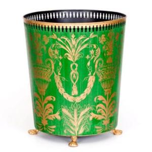 Une poubelle en métal émaillée de couleur, de style moderniste, complète sans effort les designs d'intérieur contemporains. - Product Image 3