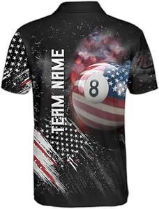 Camisetas de Billar Personalizadas para Hombres, Camisetas de Equipo de Billar, Impresión por Sublimación, Secado Rápido, Transpirables, Tallas Grandes, Ropa Deportiva - Product Image 3