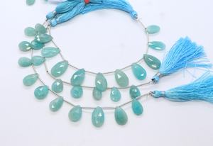 Perles de pierre précieuse Amazonite naturelle facettées en forme de poire AAA 8x11 MM, brin de 6 pouces, perles en vrac de forme poire facettées en Amazonite - Product Image 6