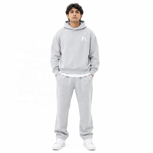 Sudadera con capucha holgada de algodón 100% para hombre, estilo casual, de invierno, con hombros caídos, para entrenamiento, venta al por mayor - Product Image 1