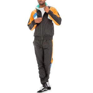 Nuevo Conjunto Deportivo de Nylon para Hombre, Chaqueta Cortavientos y Pantalones, Estilo Jogging, con Ribete Reflectante Blanco, Moda 2026 - Product Image 3