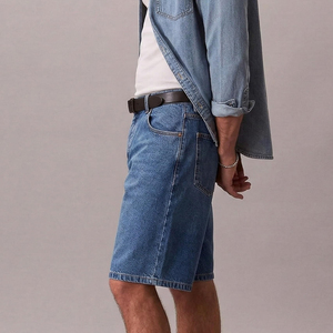 Shorts en jean pour homme, couleur personnalisée, taille mi-haute, fermeture boutonnée, décontracté, en coton de haute qualité, design personnalisé - Product Image 3