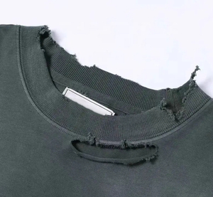 Camiseta personalizada de 300 g/m², 100 % algodón, corte holgado vintage, lavado ácido, desgastada, de manga corta y alta calidad - Product Image 3