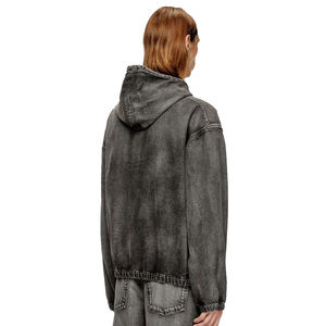 Chaqueta Vaquera con Capucha Extra Grande para Hombre KIVOTECH, Color Sólido, Casual, Resistente al Viento, Corte Regular, para Otoño - Product Image 4