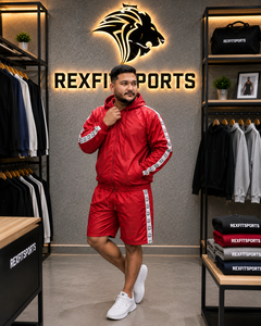 ชุดวอร์มไนลอนพรีเมียมแบบสั่งทำพิเศษ REXFIT SPORTS 2026 สำหรับผู้ชาย เสื้อแจ็คเก็ตมีฮู้ดแบบซิปเต็มตัวและกางเกงติดกระดุม – ชุดกีฬาแบรนด์ส่วนตัว - Product Image 6