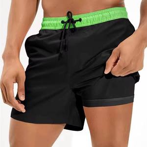 Summer Swimming Boardshorts Beach Short Pant Double <b>Layer</b> Quick Dry Running Shorts Casual Sports Workout Gym Shorts for Men - Product Image 6