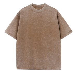 T-shirts Homme 100% Coton 180g de Haute Qualité Coupe Droite Épaules Tombantes Grandes Tailles Décontracté Ample Imprimé Délavé à l'Acide Vente en Gros - Product Image 5