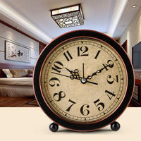 Horloge de table Art Déco en quartz de haute qualité avec affichage à aiguilles, calendrier et fonction de retournement de page - Le meilleur cadeau d'anniversaire pour