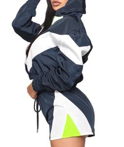 Ensemble coupe-vent léger en nylon coloré, grande taille, pour femme, 2 pièces, vente en gros personnalisée, 2026 BY BS - Product Image 3