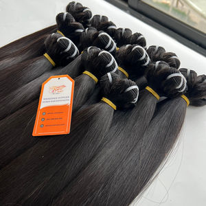 Vente en gros d'extensions de cheveux humains vierges vietnamiens 100% bruts os droit Super soyeux lisse couleur naturelle trame perruques - Product Image 2