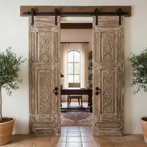 Fournisseur en gros de portes en bois massif pour les entrées de maisons modernes, applications intérieures et extérieures disponibles à prix compétitif - Product Image 2