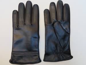 Gants de moto pour l'extérieur, compatibles avec écran tactile, chauds et doux pour l'hiver, antidérapants, imperméables, respirants, décontractés, en cuir de mouton noir - Product Image 5