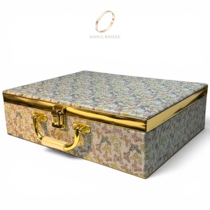 Luxury <b>Large</b> Capacity Travel Jewelry <b>Box</b> with Mirror Display Multi Row Bangle Storage PU Leather Jewelry Organiser Wholesale - Product Image 5