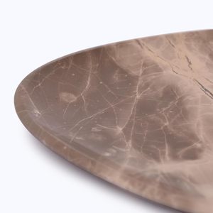 Modern Brown Marble Decorative Tray Natural Stone Catchall Dish Luxury <b>Coffee</b> <b>Table</b> Vanity Organizer Plate - Product Image 3