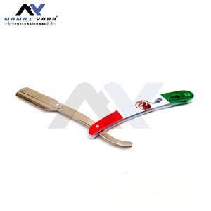 Mexican Flag Handle Barber Straight Cut Throat Shaving Razor Professional Salon <b>Swing</b> Lock Razor for Classic Wet Shaving - Product Image 2